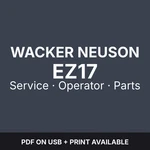 Wacker Neuson EZ17 Compact Excavator Service Manual. Fixed Price $40.08.