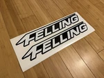 Felling Trailers Decal Kit (set 2) White Black 24 Replacement Stickers. Fixed Price $49.95.