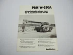 Harness Sweeper P&h 350A 40 To Hydraulic Swinger Crane Brochure 1978. Fixed Price $20.81.