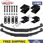 For 3500LBS Single Trailer Axle 4 Leaf Double Eye Springs + Hanger Kit. Fixed Price $70.89.