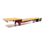 Dcp 1/64 Scale Transcraft Step Deck Trailer Tan Brown With Red Frame. Fixed Price $41.00.