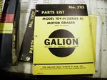 Galion 104-H 104H Series Motor Grader Parts List 07245-UP NO.2115. Fixed Price $32.00.