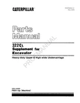 Caterpillar 322CL Supplement Excavator Parts Catalog Manual. Fixed Price $145.00.