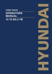 Hyundai 15LC-7M 18LC-7M 20LC-7M Forklift Operators User Manual. Fixed Price $55.00.