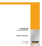 Case CX245D Sr Crawler Excavator Service Manual Repair Shop Book. Fixed Price $59.00.