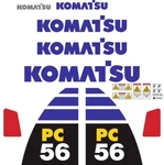 Komatsu PC56-7 Kit -repro Aftermarket Decals Mini Excavator 7YR Laminated. Fixed Price $117.98.