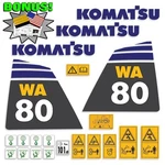 Fits Komatsu WA80-6 Kit Wheel Loader Decals 7 Year Outdoor 3M Vinyl!. Fixed Price $159.95.