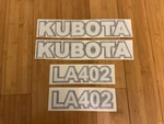 Kubota LA402 Loader Decals For B7800 B2710 B2910 - Kit Stickers Tractor 4X4 Hst. Fixed Price $42.95.