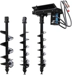 Mms Hydraulic Auger Attachment For Mini Skid Steer Loaders 6+8+12 Inch Rod. Fixed Price $1500.00.