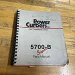 Parts Manual 5700-B Power Curbers. Fixed Price $63.00.