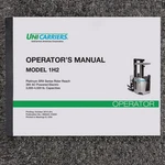 Nissan Unicarriers SRX35N Forklift Truck Owner Operator Manual 1H2. Fixed Price $91.91.