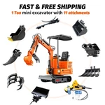 Ton Mini Excavator 13.5HP B&s Gas Engine With Hydraulic Thumb + 11 Attchments. Fixed Price $6500.00.