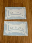 Landoll Rectangle Lowboy Trailer Decals (set Of 2) Stickers White 8"-16". Fixed Price $24.45.