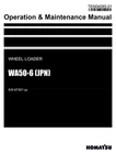 Komatsu WA50-6 Jpn Wheel Loader Operators Maintenance Manual Sn 67367-UP. Fixed Price $89.00.