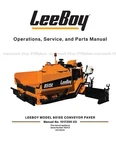 Leeboy 8515E Conveyor Paver Operations Service Parts Repair Manual 1017255-03. Fixed Price $64.00.