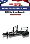 D210 21000 Lbs Capacity, Double Cable Trailer / Reel Pipe.. Fixed Price $21998.00.