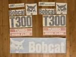 Bobcat T300 Turbo High Flow Decal Kit Skid Steer (2 Stripe) Replacement Stickers. Fixed Price $62.95.