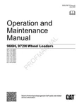 Caterpillar 966H 972H Wheel Loader Operators Maintenance Manual. Fixed Price $89.00.