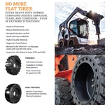 Non-marking Vert-ex Flat Proof Tire Rim Assembly 1300-24 Fits Cat TL642 TL943. Fixed Price $2759.99.