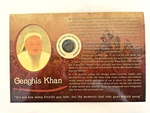 Genghis Khan Commemorative Coin Folder Original Copper Struck Ca 1200. Fixed Price $50.00.