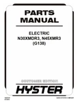 Hyster N30XMDR3, N45XMR3 (G138) Electric Forklift Parts Catalog Manual Pdf. Fixed Price $34.99.