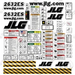 Fits Jlg 2632ES Decal Kit Scissor Lift - Warning Sticker Set Logos 3M Vinyl!. Fixed Price $184.95.