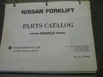 Nissan CWGP02L25AS CWGP02L30AS CWP02L20S Forklift Parts Catalog Manual Xz. Fixed Price $127.85.