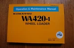 Komatsu WA420 Wheel Loader Owner Operator Operation Maintenance Manual Book 1986. Fixed Price $38.97.