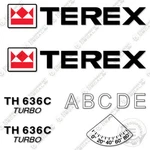 Fits Terex TH636C Turbo Decal Kit Telehandler - 7 Year Outdoor 3M Vinyl!. Fixed Price $154.95.
