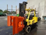12,000 Pound Yale GLC120VXPRS Forklift Truck With 60" Cascade Roll Clamp. Fixed Price $36000.00.