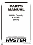 Hyster R30XMS3 (E174) 3000 Lb. Capacity Forklift Parts Catalog Manual Pdf Usb. Fixed Price $34.99.