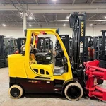 2022 Hyster S120FTPRS 12000LB Used Lp Forklift Triple Mast Roll Clamp 4252 Hrs. Fixed Price $32950.00.