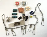 Vintage Lot Of Various Fishing Split Shot, Stringer, Black Flies, Spinner Blades. Fixed Price $25.00.