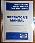 Master Craft Rough Terrain Fork Lift Truck Owner Operator's Manual MCI-103 12/85. Fixed Price $16.99.