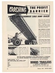1958 Hobbs Trailer Co. Fort Worth, Texas Ad: Schonrock Cable Dump. Fixed Price $21.84.