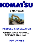 Komatsu PC300LC-6 Hydraulic Excavator Owners Service Shop Operators Manual Pdf. Fixed Price $35.00.