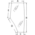 Cab Glass - Right Hand Door Fits John Deere 5320 5420 5520 6403 6603 R198625. Fixed Price $399.99.