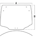 Rear Window Glass LVU26037 Fits John Deere 3520 3720 4044R 4049R 4052R 4066R++. Fixed Price $325.00.