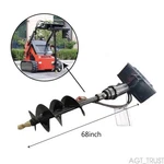 Agrotk 12" Hydraulic Auger Attachment For Agt Mini Skid Steer M-ag. Fixed Price $1013.27.
