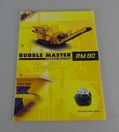 Brochure Hmh Crushing Plant Rubble Master Rm 80. Fixed Price $23.00.