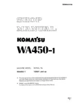 Komatsu WA450-1 Wheel Loader Service Manual. Fixed Price $119.00.