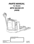 Yale MPW060CN MPW080CN A838 Pallet Jack Forklift Parts Catalog Manual Pdf. Fixed Price $39.99.