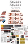 Fits Kubota KX033-4 Kit Mini Excavator Safety Decals /3M Vinyl. Fixed Price $138.00.