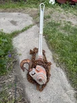 Vtg Coffing Ratchet Lever Hoist, 1-1/2 Ton, Chains 3 Tons, Come Along. Fixed Price $300.00.
