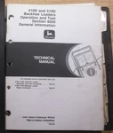 John Deere 410D 510D Backhoe Technical Service Shop Operations Tests Manual Book. Fixed Price $199.99.