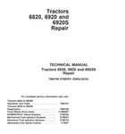 John Deere 6820, 6920, 6920S Tractor Technical Service Repair Manual -TM4756. Fixed Price $149.99.