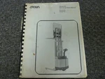 Crown 30WTF Walkie Straddle Stacker Parts Catalog & Service Repair Manual. Fixed Price $110.64.
