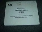 Kawasaki 95ZII Wheel Loader NTA-855-C Engine Parts Catalog 95Z2C-3501-UP Xz. Fixed Price $197.19.