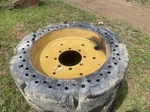 Setco Solid Loader Wheels And Tires Deere Cat Volvo 244J 906M. Fixed Price $2750.00.