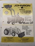 Johnson Work Horse Loader Manual Parts Model 20 Kubota L-175 L-225 Tractor. Fixed Price $334.11.